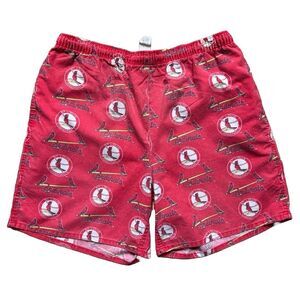 VTG St Louis Cardinals Drawstring/Elastic Waist Knit Shorts Size L